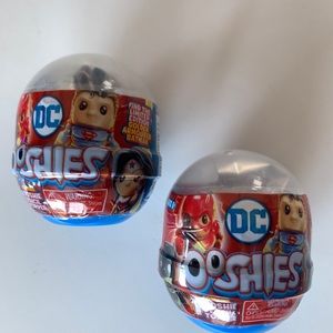 LOT OF 2 OOSHIES DC CHARACTERS PENCIL TOPPERS BRAND NEW BLIND UNOPENED CAPSULES